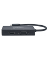 Manhattan Konwerter adapter USB-C 3.1 na HDMI / DVI / VGA  M/F 4K 1080p czarny - nr 26