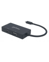 Manhattan Konwerter adapter USB-C 3.1 na HDMI / DVI / VGA  M/F 4K 1080p czarny - nr 27