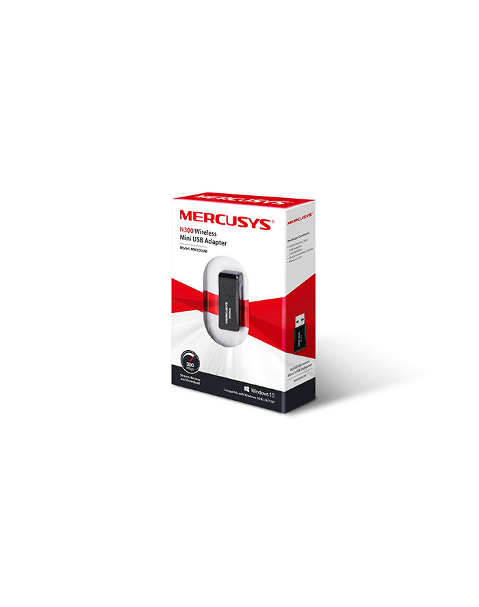 Mercusys MW300UM 300Mbps Wireless N Mini USB Adapter, Mini Size, USB 2.0 główny