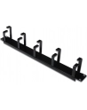 Organizer kablowy poziomy typu RING 19'' 1U 40x483x60mm czarny RAL 9002 - nr 21