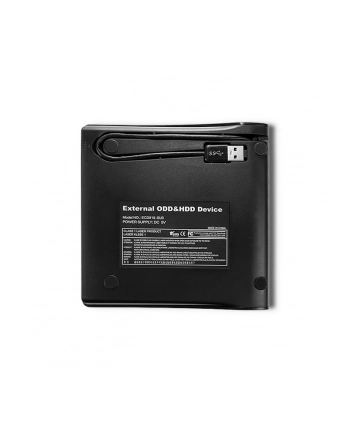 qoltec Obudowa/kieszeń na napęd optyczny CD/DVD SATA | USB3.0 | 9.5mm