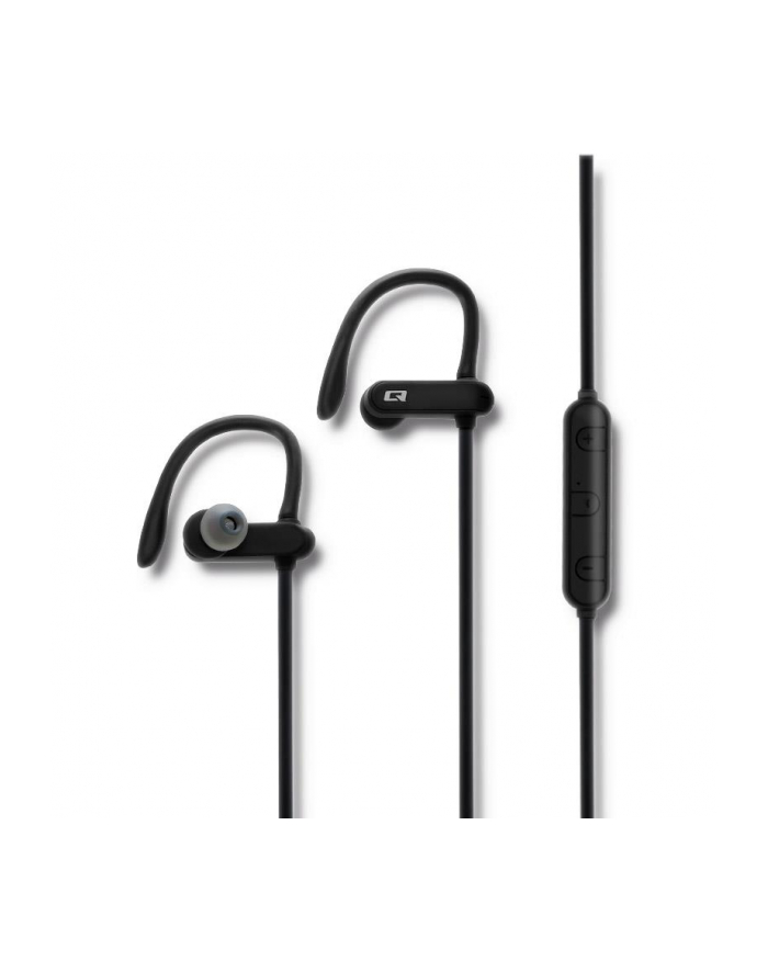 qoltec Słuchawki sportowe bezprzewodowe | dokanałowe | BT4.2 | mikrofon | super bass | czarne główny