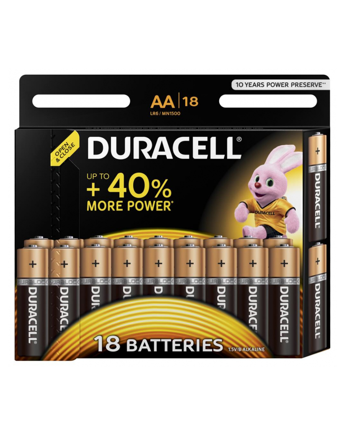 DURACELL | Bateria Alkaliczna Basic LR03 AAA 18 szt | blister główny