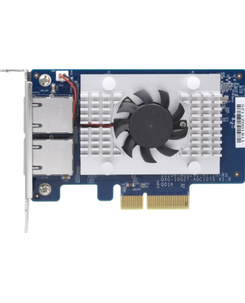 Qnap Dual-port BASET 10GbE network expansion card; low-profile form factor; PCIe