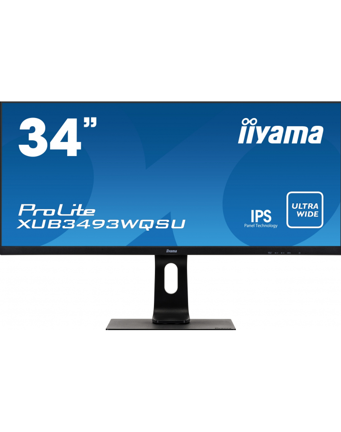 Monitor Iiyama XUB3493WQSU-B1 34'', ADS-IPS, UWQHD, HDMI/DP/USB, głośniki główny