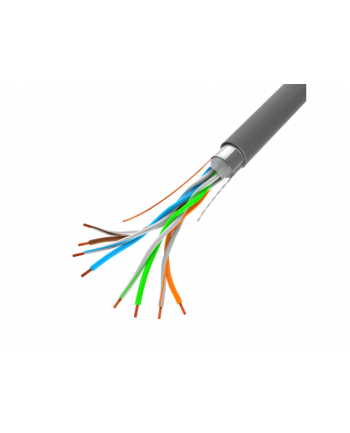 Lanberg kabel instalacyjny FTP, kat. 5e, drut CU, 305m, szary