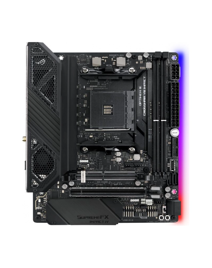 ASUS ROG Crosshair VIII Impact, AM4, X570, 4 DDR4/ 64 GB, 4 SATA 6Gb/s główny
