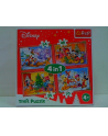 trefl Puzzle 4w1 Świąteczny czas /Disney Standard 34325 - nr 1