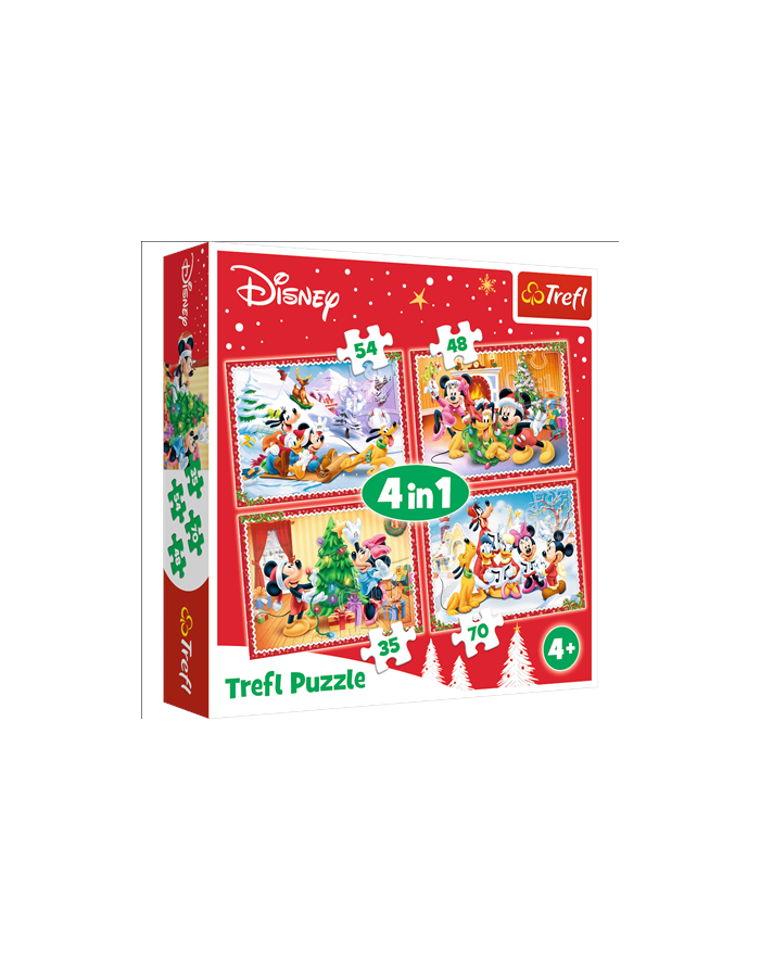 trefl Puzzle 4w1 Świąteczny czas /Disney Standard 34325 główny