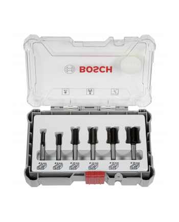 bosch powertools Bosch cutter set 6 pcs Straight 8mm shank - 2607017466