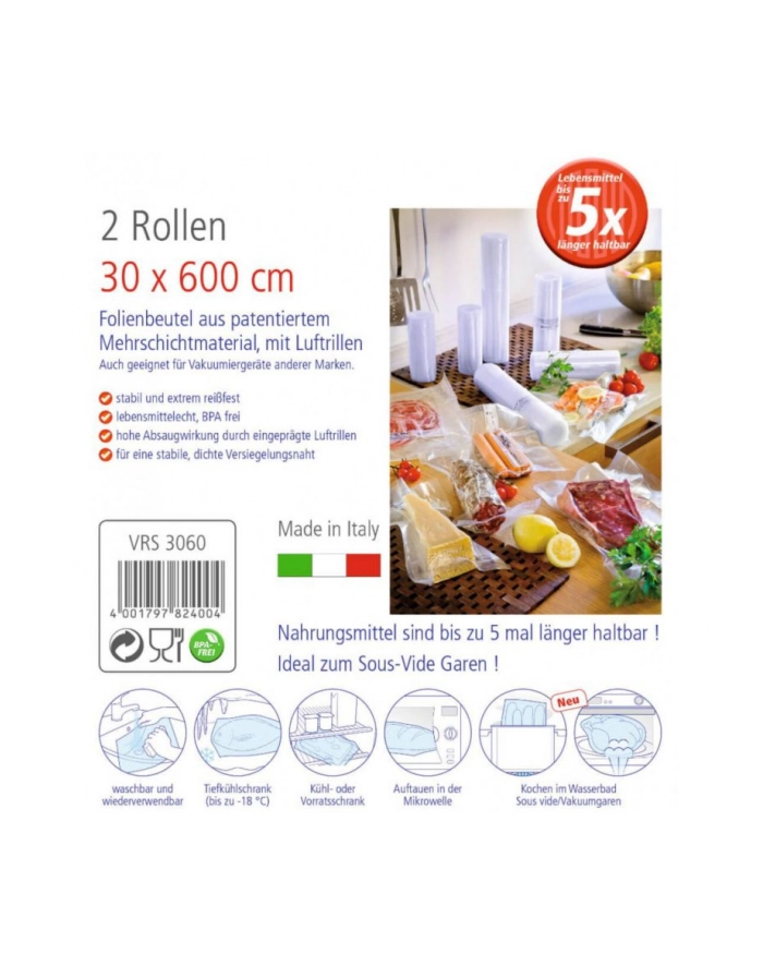 ROMMELSBACHER film roll VRS 3060, 30cm x 6 meters, vacuuming films (transparent, 2 rolls) główny