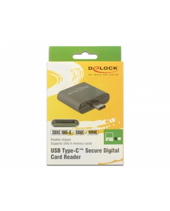 DeLOCK Card Reader -USB Type C SDHC / SDXC - Single Slot Card Reader