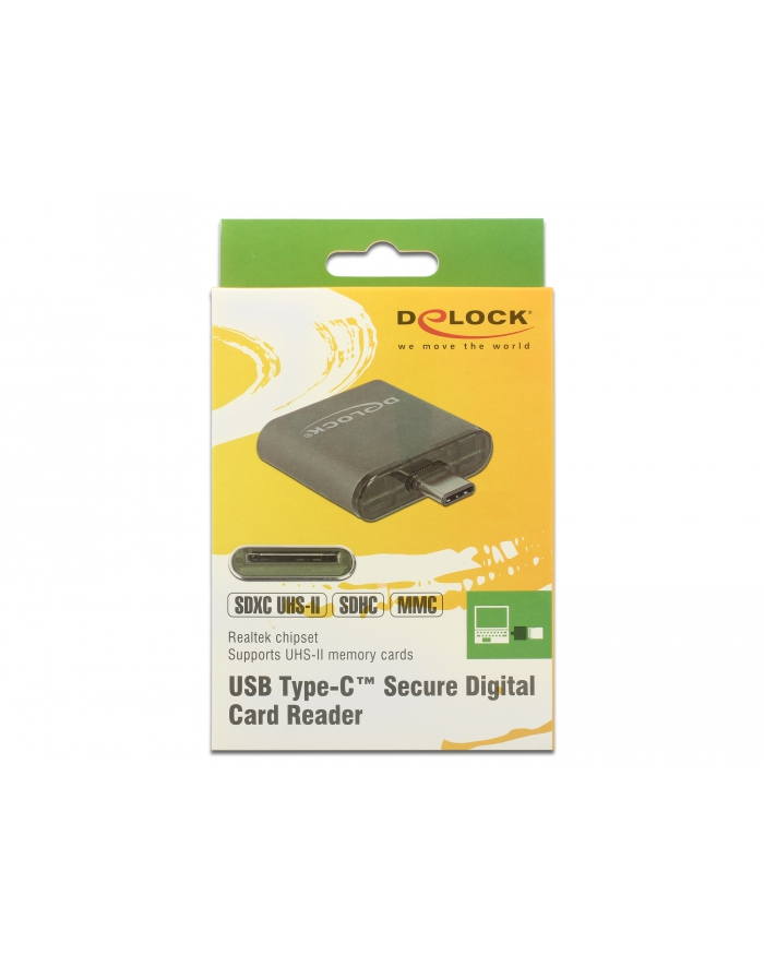 DeLOCK Card Reader -USB Type C SDHC / SDXC - Single Slot Card Reader główny