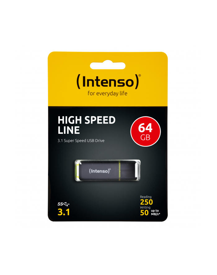 Intenso High Speed Line 64GB, USB flash drive (black / yellow, USB 3.2) główny