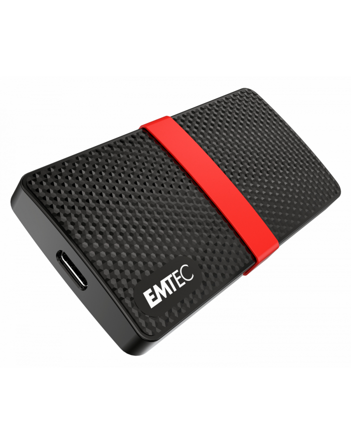 Emtec X200 Portable SSD 256GB Solid State Drive (Black / Red, USB 3.2 C (5 Gbit / s)) główny