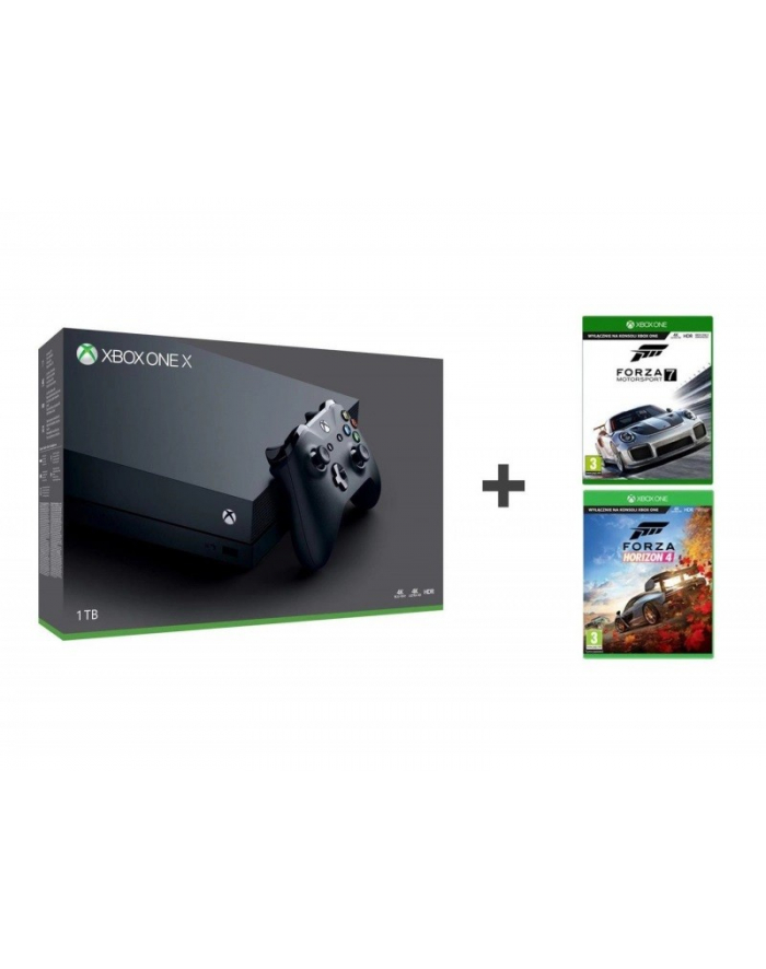microsoft Konsola Xbox One X 1TB + Forza Horizon 4 + Forza Motorsport 7 CYV-00057 główny