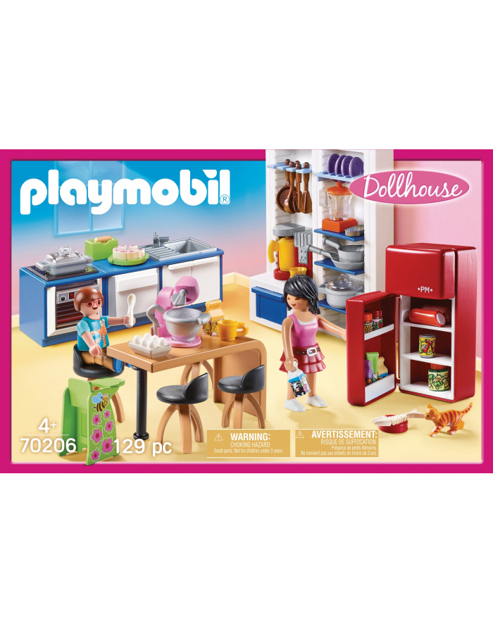 PLAYMOBIL 70,206 family kitchen, construction toys główny