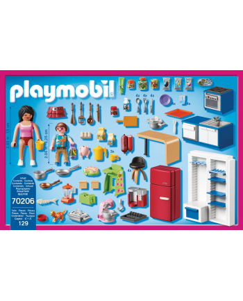 PLAYMOBIL 70,206 family kitchen, construction toys