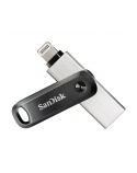 SanDisk iXpand Go 128GB, USB flash drive (black / silver, USB-A 3.2 (5 Gbit / s) Apple Lightning Connector)