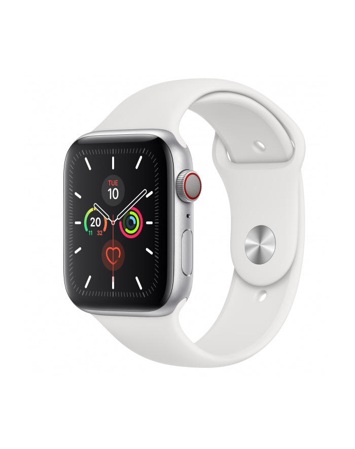 Apple Watch S5 Aluminum 44mm silver - Sport bracelet white MWWC2FD / A główny