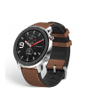 Xiaomi Huami Amazfit GTR, fitness Tracker (silver, brown leather strap) - nr 3