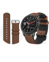 Xiaomi Huami Amazfit GTR, fitness Tracker (silver, brown leather strap) - nr 5