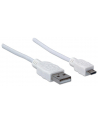 Manhattan Kabel Hi-Speed USB 2.0 A - Micro-B M/M 1,8m biały - nr 11