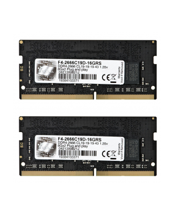 G.Skill DDR4 - 16GB -2666 - CL - 19 - Dual kit memory (F4-2666C19D-16GRS)