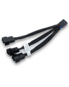 EKWB 3x splitter cable for 4 Pin PWM fan, 10cm, Y-cable (black) - nr 4