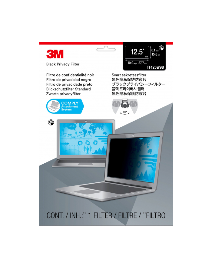 3M Privacy Filters touchscreen (touch laptops with 12.5 Widescreen - Standard size) główny