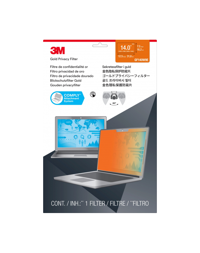 3M Privacy Filter Gold (touch laptops with 14.0 Full Screen) główny