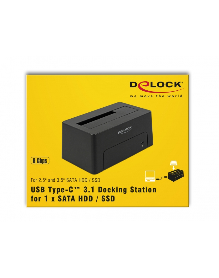 DeLOCK USB-C 3.1 DS f. 1x SATA HDD / SSD główny