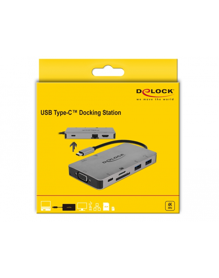 DeLOCK USB-C Docking Station 4K - HDMI / VGA / SD / USB 3.1 / LAN / PD 3.0 główny