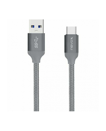 Nevox USB Type C to Type C USB 2.0 0.5m - 20V / 5A (100W) Emark IC 0.5M - silver grey