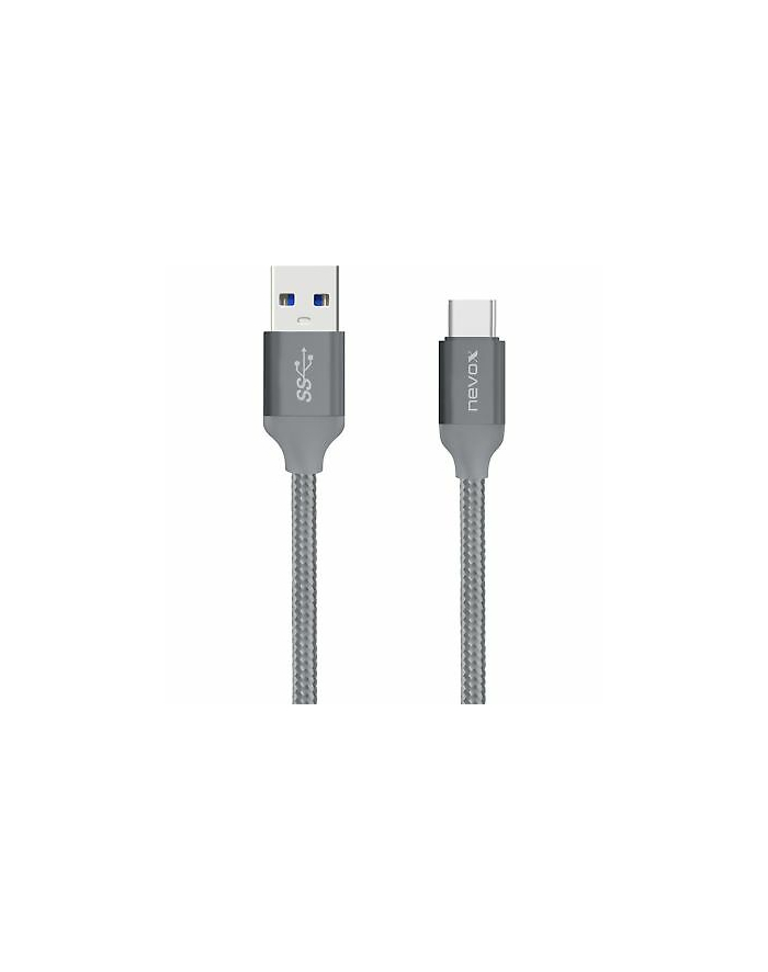 Nevox USB Type C to Type C USB 2.0 0.5m - 20V / 5A (100W) Emark IC 0.5M - silver grey główny