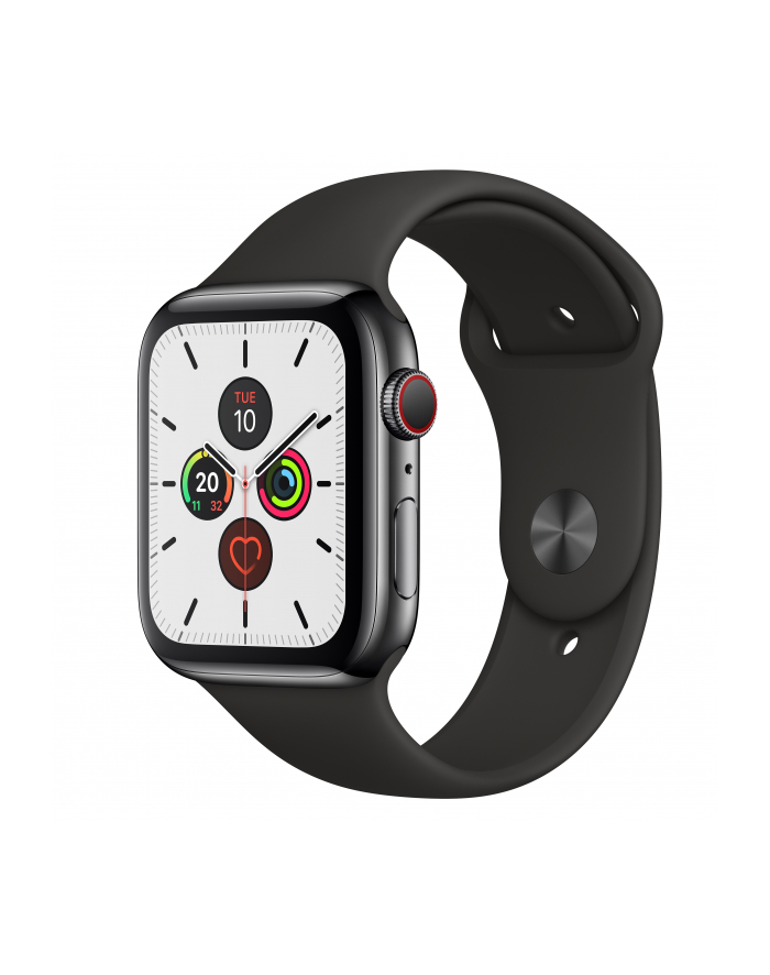 Apple Watch S5 Stainless steel 44mm black - Sports Wristband black MWWK2FD / A główny