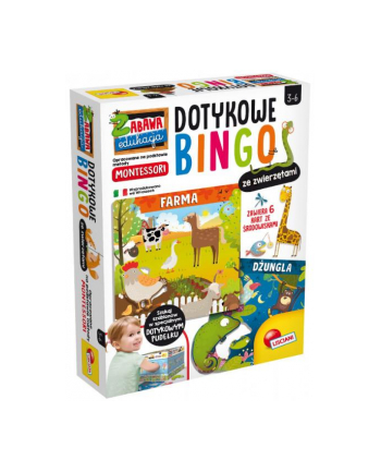 lisciani giochi Dotykowe bingo ze zwierzętami Montessori Plus 72460 LISCIANI