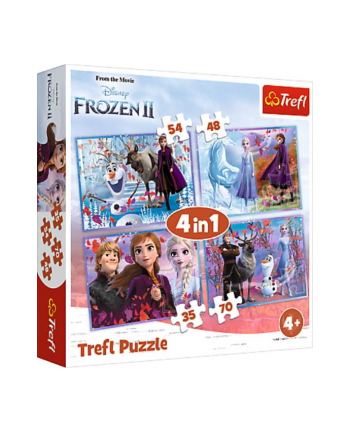 Puzzle 4w1 Podróż w nieznane Disney Frozen 2 34323 Trefl