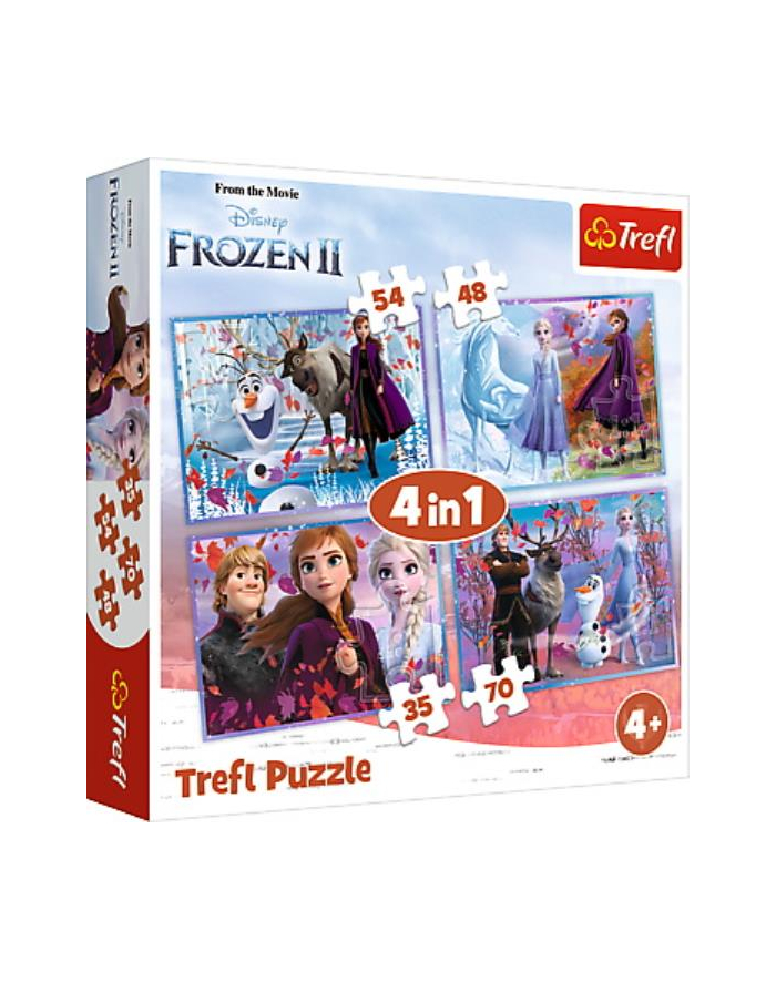 Puzzle 4w1 Podróż w nieznane Disney Frozen 2 34323 Trefl główny