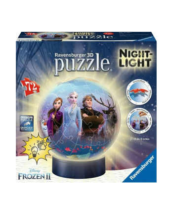 ravensburger Puzzle kuliste 3D 72el lampka Frozen 2 111411