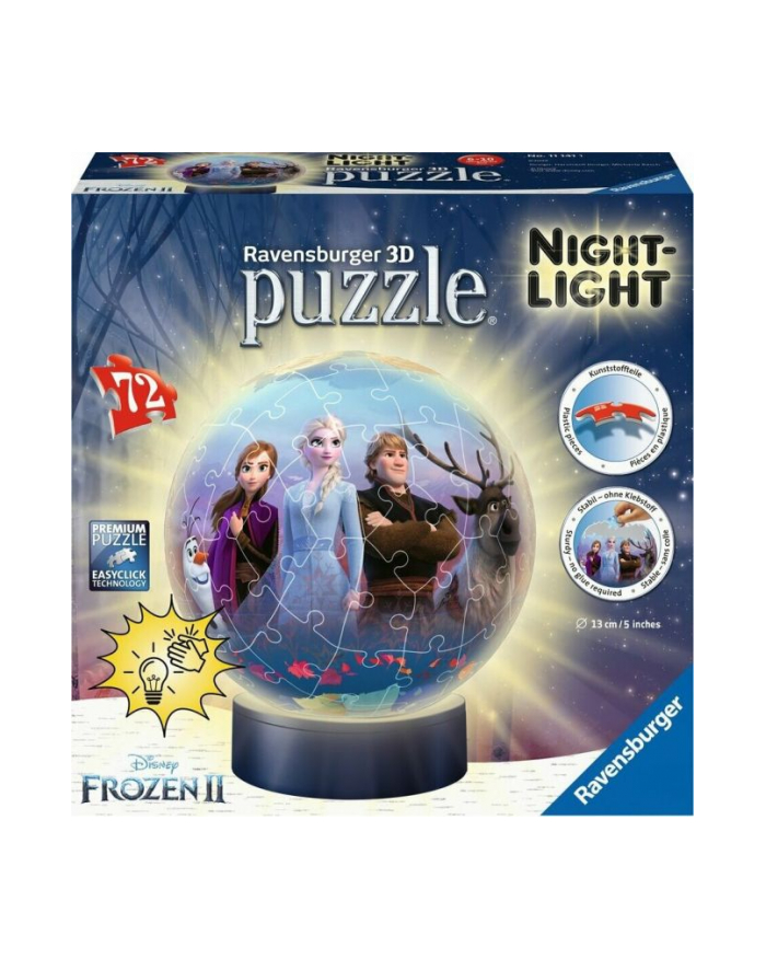 ravensburger Puzzle kuliste 3D 72el lampka Frozen 2 111411 główny