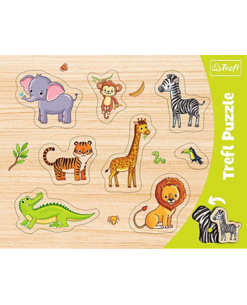 Puzzle Ramkowe układanki kształtowe Zwierzęta egzotyczne 31308 Trefl nr 2