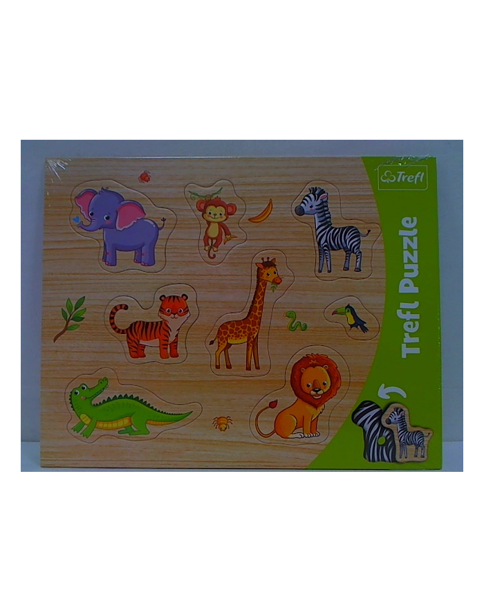 Puzzle Ramkowe układanki kształtowe Zwierzęta egzotyczne 31308 Trefl główny