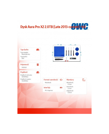 owc Dysk Aura Pro X2 2.0TB (Late 2013-current) +kit