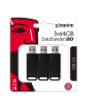 Zestaw pendrivów Kingston DataTraveler 20 3pk DT20/64GB-3P (64GB; USB 2.0; kolor czarny) - nr 10