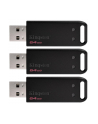 Zestaw pendrivów Kingston DataTraveler 20 3pk DT20/64GB-3P (64GB; USB 2.0; kolor czarny) - nr 2