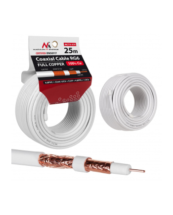 Kabel koncentryczny Maclean MCTV-470 (25m ; kolor biały)