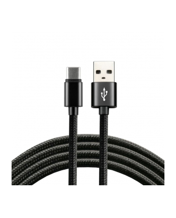 Kabel zasilający everActive CBB-1CB (USB - USB typu C ; 1m; kolor czarny)