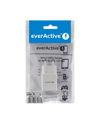 Ładowarka sieciowa everActive SC-100 (USB; kolor biały)