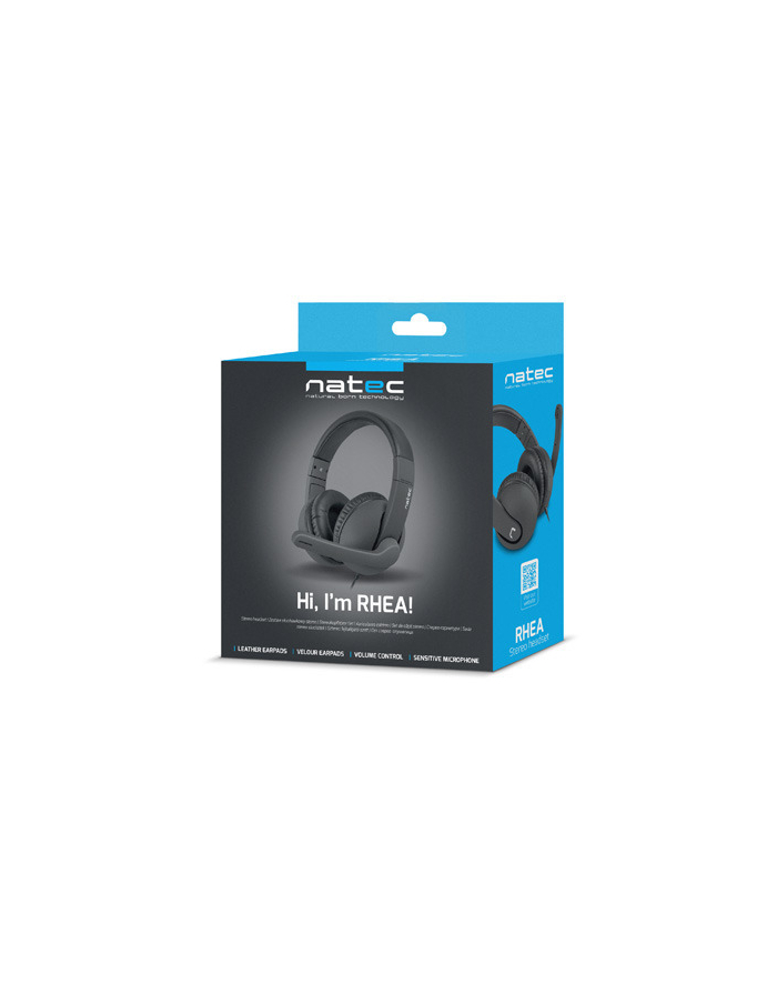 Słuchawki z mikrofonem NATEC Rhea NSL-1452 (kolor czarny główny